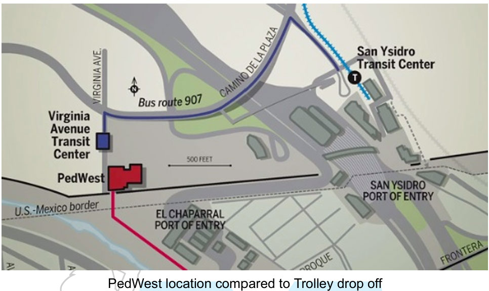 travel tips PedEast border crossing location